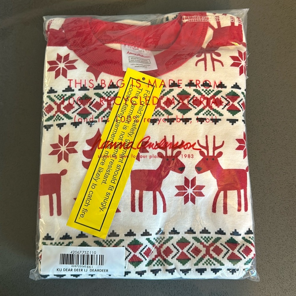 NWT - Hanna Andersson Dear Deer Pajama Set (Size 5)